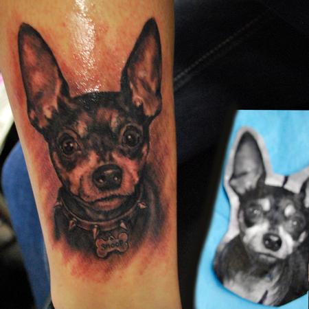 George Muecke - Portrait tattoo Muecke dog snoop dogg ink 